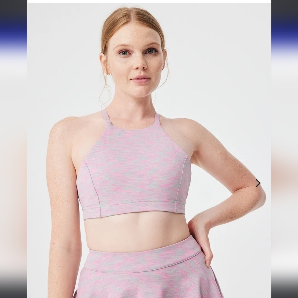 Outdoor Voices,‎ Flow Strappy Sports Bra, Watermelon Sugar, Size Small